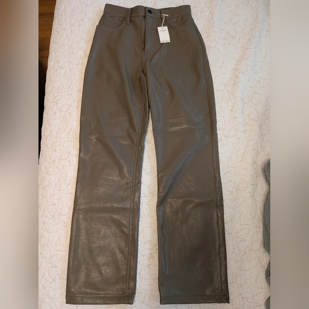 Abercrombie Vegan Leather 90s Straight Pants